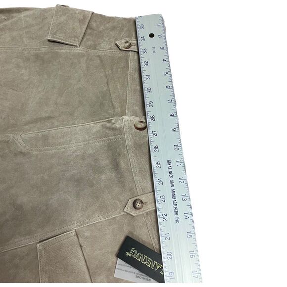 Blank NYC Cargo Suede Tan Shorts 32 Utility High Rise Pockets Fall - Picture 7 of 15